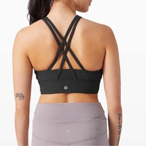 Lululemon Energy Bra High Neck Long Line *Medium Support, B-D Cup Black Size 4